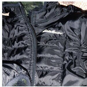 Eddie Bauer Boys Reversible Black Camouflage Coat Size XS 5/6